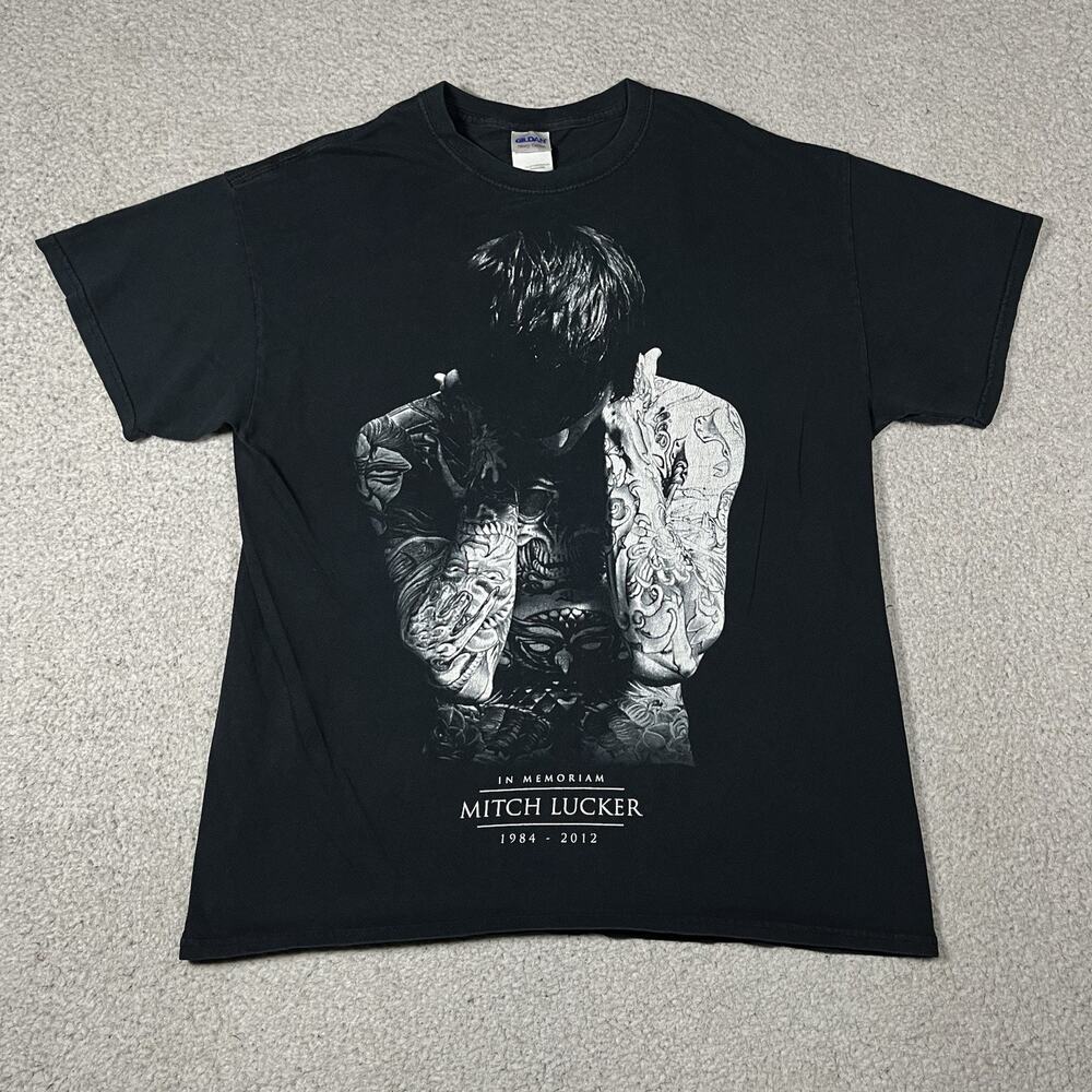 Mitch Lucker Shirt Mens L Vintage Suicide Silence Rock Metal Band Deathcore Y2K